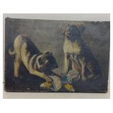 Eary Pug Dog / Doll Painting