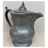 Pewter lidded Pitcher *has damage*