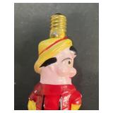 Pinocchio vintage Christmas light bulb