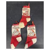 Vintage Christmas socks, 5 inches