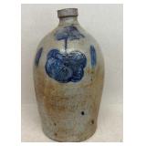 Cobalt Salt Glazed Crock Jug *missing handle*