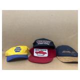 Advertising hats, interstate batteries snap on