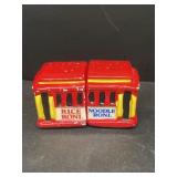 Streetcar salt and pepper shakers