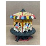 Cast-iron carousel bank