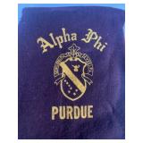 Alpha PHI Purdue university vintage throw banner