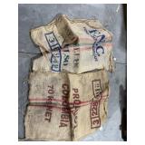 Two burlap bags