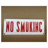 Porcelain no smoking sign