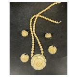 Necklace and earrings