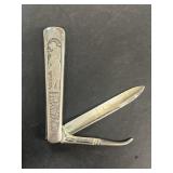 Button pocket knife