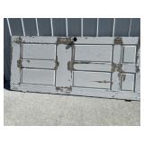 White painted door, paneled