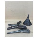 Vinyl and vintage oil can spouts