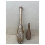 Wooden exercise clubs