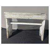 Grey painted bench