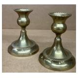Brass candlestick holders