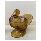 Amber turkey candy jar
