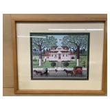 Framed print of house and ice cream truck