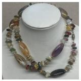 Colorful stone necklace