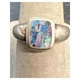 Silver marked 925 colorful ring
