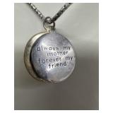Sterling silver necklace with mother pendant