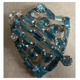 Ocean blue stone brooch