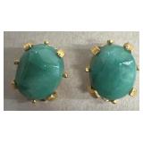 Kramer greenstone earrings