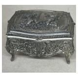 Jewelry footed chest with angels