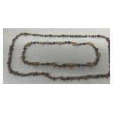 Decorative wood beaded necklaces