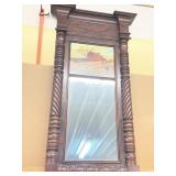 Mirror with painting of barn and house