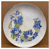 Hand painted plate, signed verso by Eleanor and