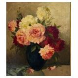 Indiana Peonies, oil on canvas, 24" x 20"