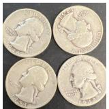 (4) silver quarters