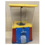 Gumball machine metal bottom with plastic cover