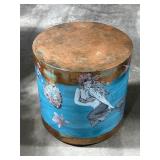 Hand-painted mermaid wooden round table
