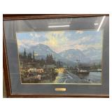 Thomas Kincaid Moonlight on the riverfront