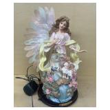 Angel watching over children fiber optic Ray