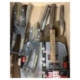 Hand cut, miscellaneous tools and level