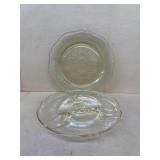 Yellow glass serving plates