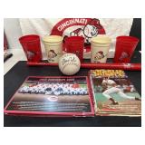 Cincinnati Reds collectors lot autographed bowl