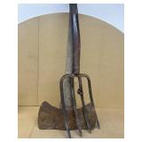 Potato fork and double pic axe
