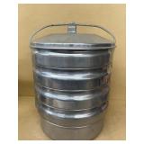 Mid-century aluminum food carrier