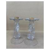Glass candle holders