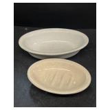 Iron stone dish, hand soap, dish