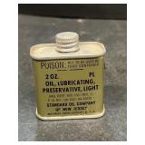 Oil lubricating standard oil advertising can