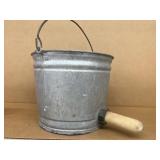 Galvanized, milk, bucket