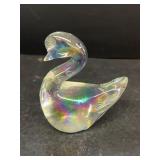 Adolescent art, glass swan