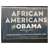 African-Americans for Obama cardboard sign