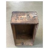 K rations wooden crate