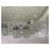 Salt and pepper, shakers, and other bottles