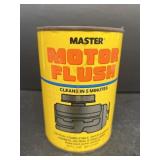 Master motor flush, advertising , can w/content-no