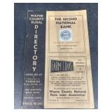 1939 through 1941 Wayne County directory Indiana